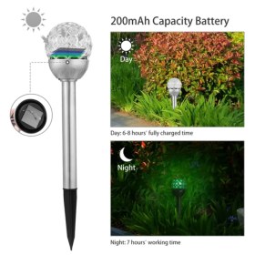 Solarek 3 Pcs Outdoor Solar Lights Ip44 Waterproof Ball Rgb Light Garden Decor Lamp Landscape Christmas