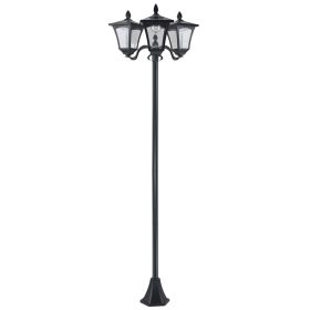 Solar Lamp Post Lights 72 Outdoor Triple-Head Street Vintage for Backyard Garden Pathway Driveway