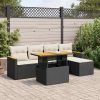 Garden Sofa Set Black, Cream White