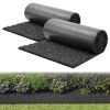 VEVOR Rubber Mulch Mat Roll, 2 Rolls 96 x 24 in Recycled Rubber Mulch Mat, 0.5 Thick Cuttable, Reduced Weed Growth, Natural-Looking Weed Barrier Mat