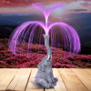 1 Piece Solar-Powered Creative Elephant Statue Fountain Light - Perfect for decorating gardens, lawns, balconies, porches and ponds