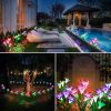 Solar Garden Lights, 4 Pack Solar Star Jellyfish Lights 7 Color Changing Fiber Optic Light Gardening Gifts for Mom Grandma Women