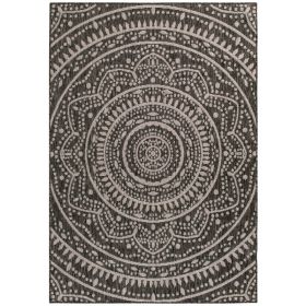 5'x7' Gray Global Medallion Outdoor Area Rug