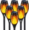 Solar Lights Outdoor, Solar Torch Light with Flickering Flame for Halloween Decor, Solar Garden Lights, Waterproof Outdoor Lighting