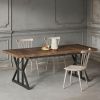 Wood Dining Table, Farmhouse 70.8" Kitchen Table for 6 People