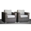 Fully Assembled Patio Chair with Cushions (Set of 2) Mixed Gray