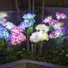 4 Pack Solar Garden Lights Realistic Hydrangea Garden Stake Lights, Solar Powered Flowers For Lawn Decoration, Backyard Decor