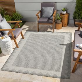 Sunshine GC_HAR2015 Silver 7 ft. 10 in. x 10 ft. 3 in. Indoor/Outdoor Area Rug