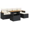 Garden Sofa Set Black, Cream White