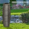Outsunny Solar Floor Lamp, Outdoor Garden Lantern Pathway Light & Decorative Driveway Lighting with Auto On/Off LED Lights for Porch, Yard, Lawn