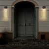 18"(H) 1-pack 12W Modern Outdoor Wall Light Fixture, Weatherproof LED Wall Sconce with Bubble Crystal, Black Finish, Up and Down Lighting for Porch