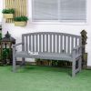 Garden Sanctuary: 2-Seat Outdoor Wood Bench with Backrest & Arm Rests