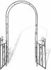 Garden Climbing Plants Arch Door for Outdoor Pergola Archway Decor
