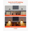 Solar Outdoor Barn Light, 3 Lighting Modes and Motion Sensor, 2-Pack Gooseneck Light Fixture, Farmhouse Wall Sconce, with E27 Bulb Compatible
