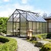 Greenhouse, black, with adjustable roof vents
