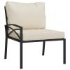 Patio Chair Set of 2 Black and Sand
