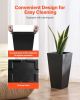 Set of 2 Tall Outdoor Planters 22inch, Large Planters For Outdoor Indoor Plants