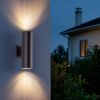 mirrea 14" Modern Outdoor Porch Light Patio Light in 2 Lights with Aluminum Cylinder and Tempered Glass Cover Waterproof Wall Sconce 2 Pack (Matte Bla