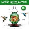 Hand Blown Glass Hummingbird Feeders for Outdoors