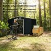 Storage shed, garden room, tool room, metal shed, light gray, dark gray
