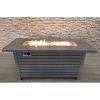 24" H x 54" W Steel Outdoor Fire Pit Table with Lid (Grey)