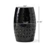 12" Accent Side Table, Cylindrical Design End Table for Living Room, Family Room, or Entryway, Industrial Style,Coffee Side Tables for Indoor Outdoor