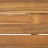 Outdoor Acacia Wood Metal Base Dining Table, Teak