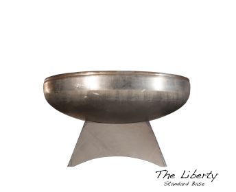 Ohio Flame Liberty Fire Pit with Standard Base (Option: 24" Diameter - Natural Steel Finish)