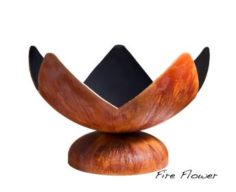 Oho Flame Fire Flower Artisan Fire Bowl (Option: 41" Diameter - Patina Finish)