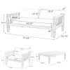 4-Piece Patio Furniture Set, Outdoor Furniture with coffee table, Patio Conversation Set Deep Seating with Thick Cushion for Backyard Porch Balcony
